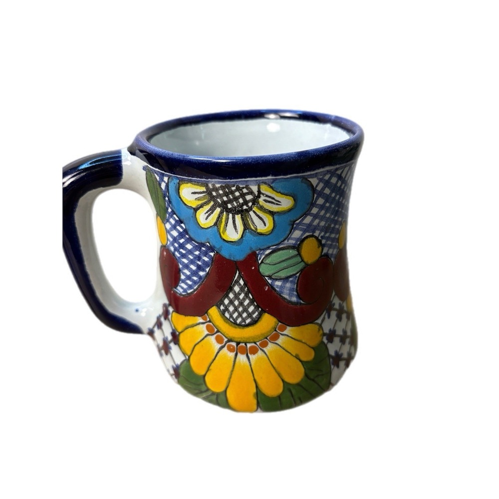 Handcrafted Artisian Talavera Mexican Pottery Signed Vibrant Colors Festival - Picture 3 of 12